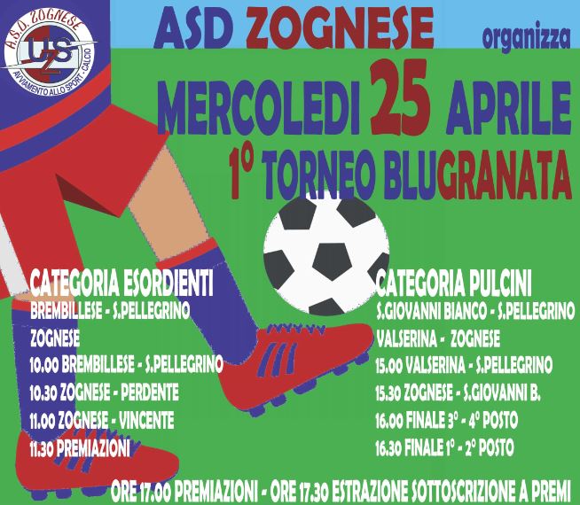 locandina torneo 25 aprile 2018