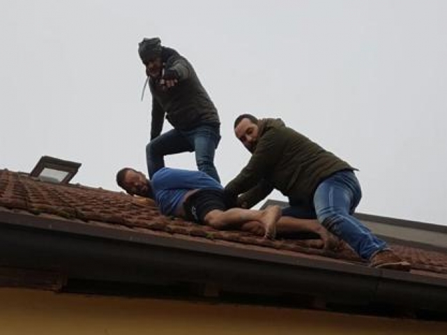 ladro sul tetto