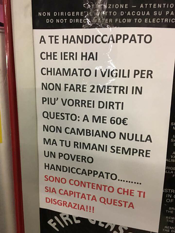 cartello disabile cartello disabile