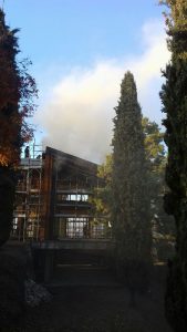 incendio villa città alta
