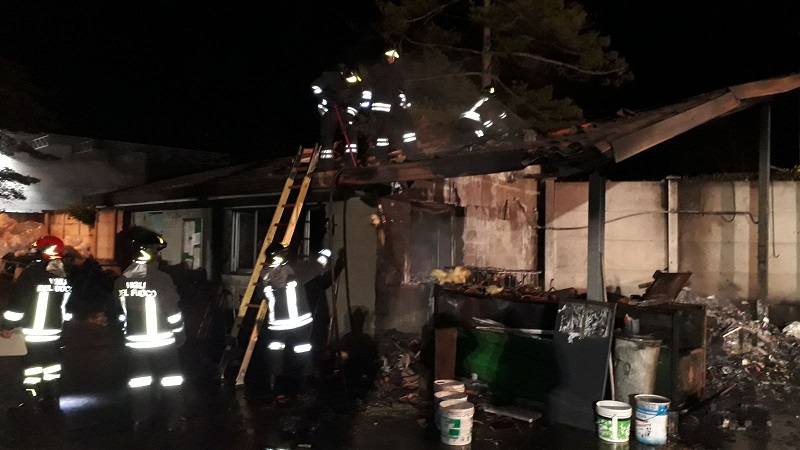incendio discarica Albino