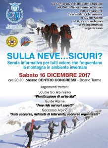 sicuri sulla neve soccorso alpino