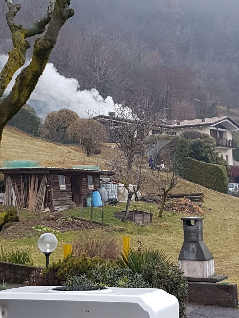 incendio tetto comenduno albino