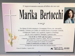 marika bertocchi funerali