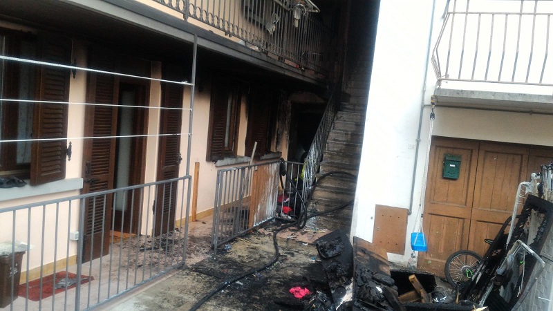 incendio scantinato ardesio