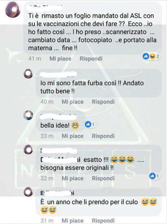certificato vaccinazioni falso