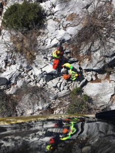 intervento roccia soccorso alpino