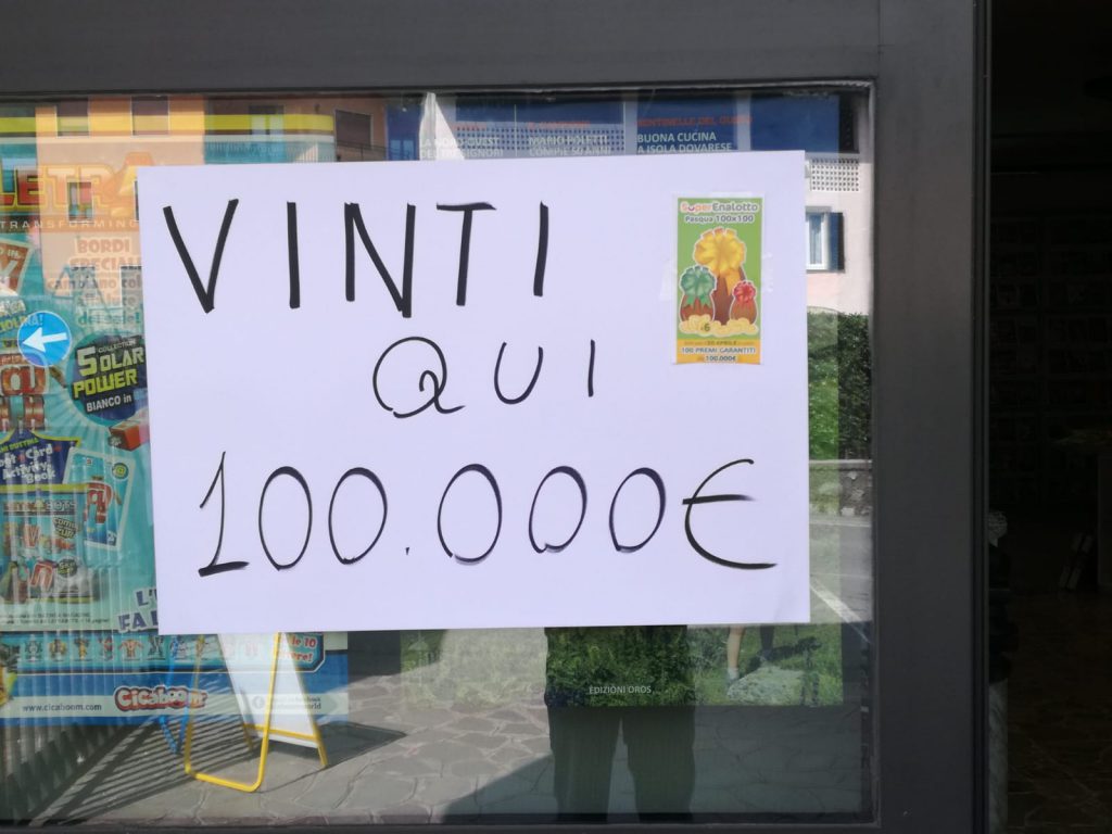 vinti 100mila euro vinti 100mila euro