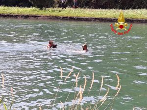 Ricerca annegato Fiume Oglio