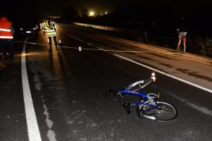 Investito in bici