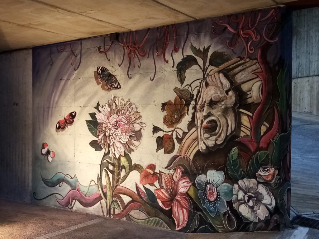 Il murale dipinto nel 2019 Il murale dipinto nel 2019