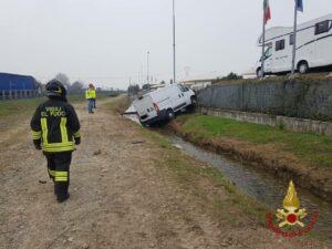 Incidente sulla A4: Vigili del Fuoco di Bergamo intervengono tempestivamente
