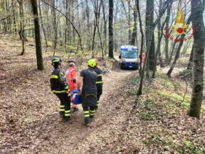 Vigili del Fuoco di Bergamo intervengono per incidente con bici