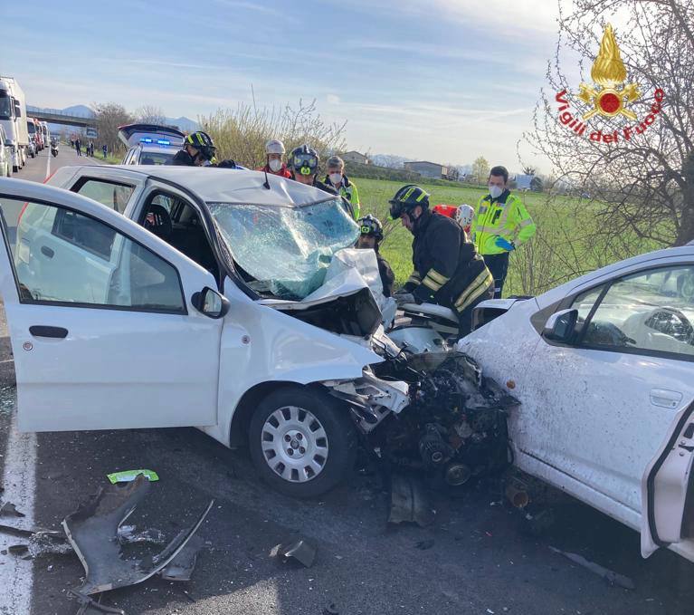 photo 2023 03 29 10 28 34 Incidente stradale a Zanica: intervento dei Vigili del Fuoco e del 118
