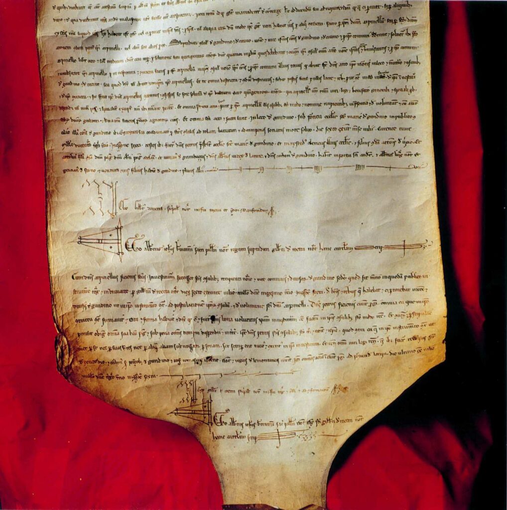 Gandino espone le pergamene dell’Emancipazione, a far da guida gli alunni della Primaria