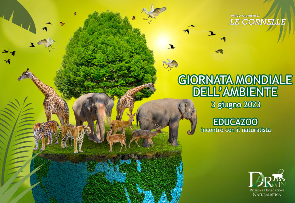 Le Cornelle Locandina Giornata Mondiale dellAmbiente 2023 1 Educazoo: Un'Occasione per Scoprire e Proteggere la Natura al Parco Le Cornelle