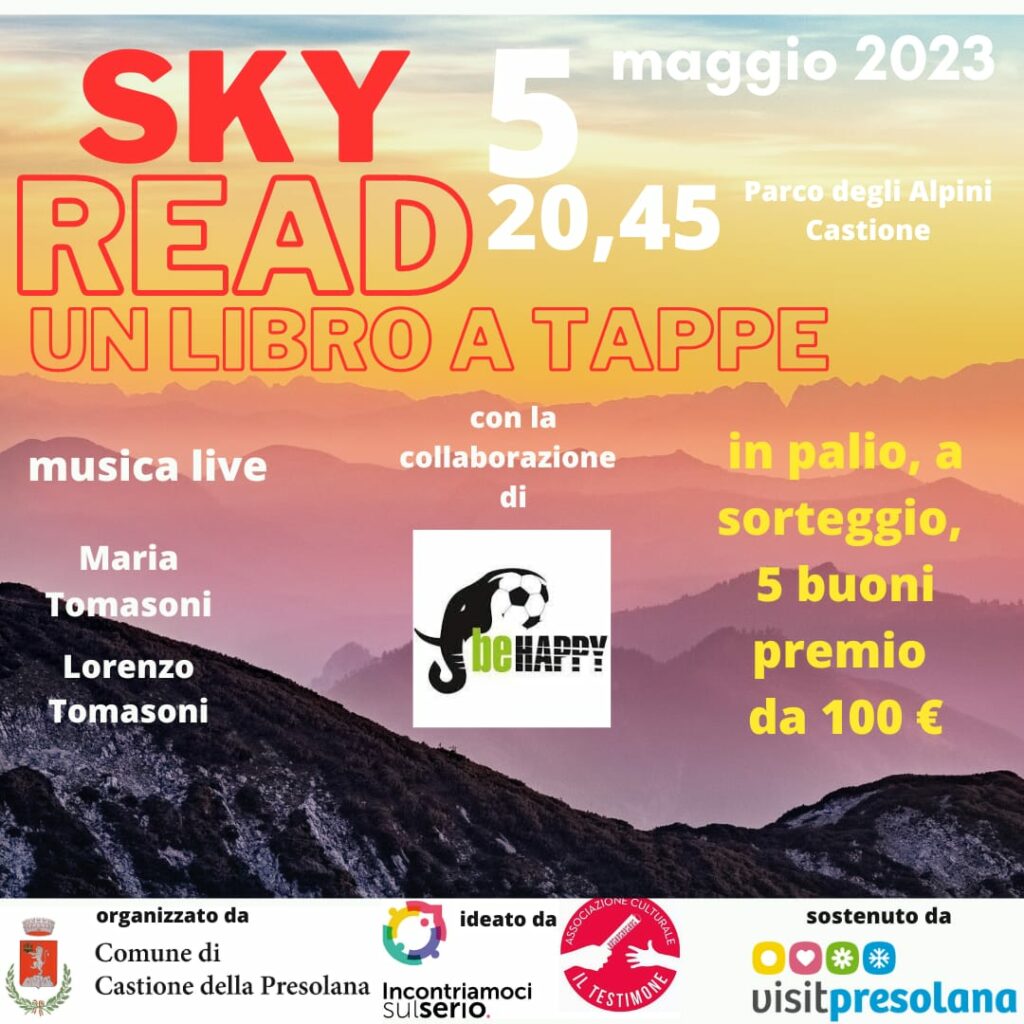 sky read castione "Sky read": a Castione parte una lettura a tappe