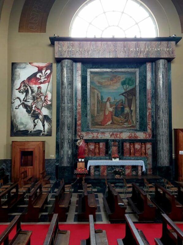 LE TELE GEMELLE DI PAROLINI scaled LE TELE GEMELLE DEL S.ALESSANDRO DI PAROLINI COLLOCATE NELLA CHIESA DI SCANZO
