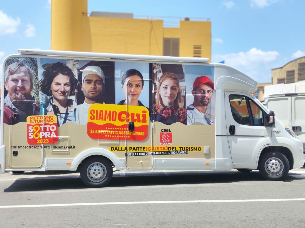 Camper FILCAMS CGIL Sabato 22 luglio a Bergamo il camper dei diritti di FILCAMS-CGIL