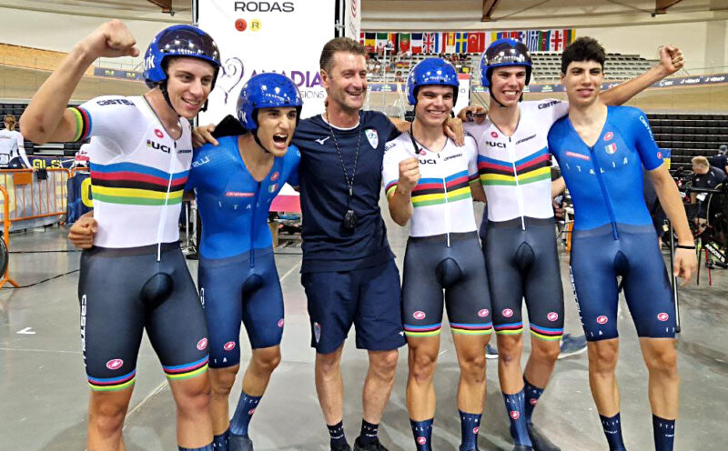 INSEGUIMENTO A SQUADRE JUNIORES 6 1 scaled Luca Giaimi è campione europeo dell’Inseguimento a squadre con nuovo record del mondo