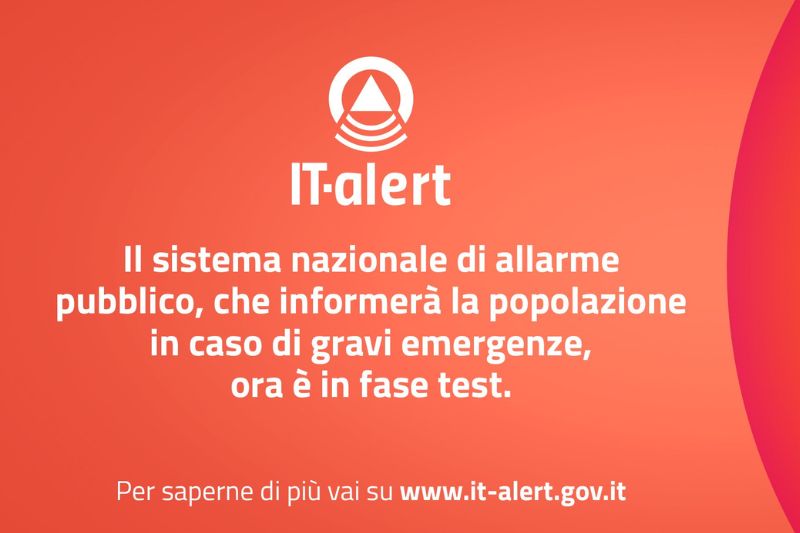 it alert test evidenza IT-alert: da settembre i prossimi test sui territori