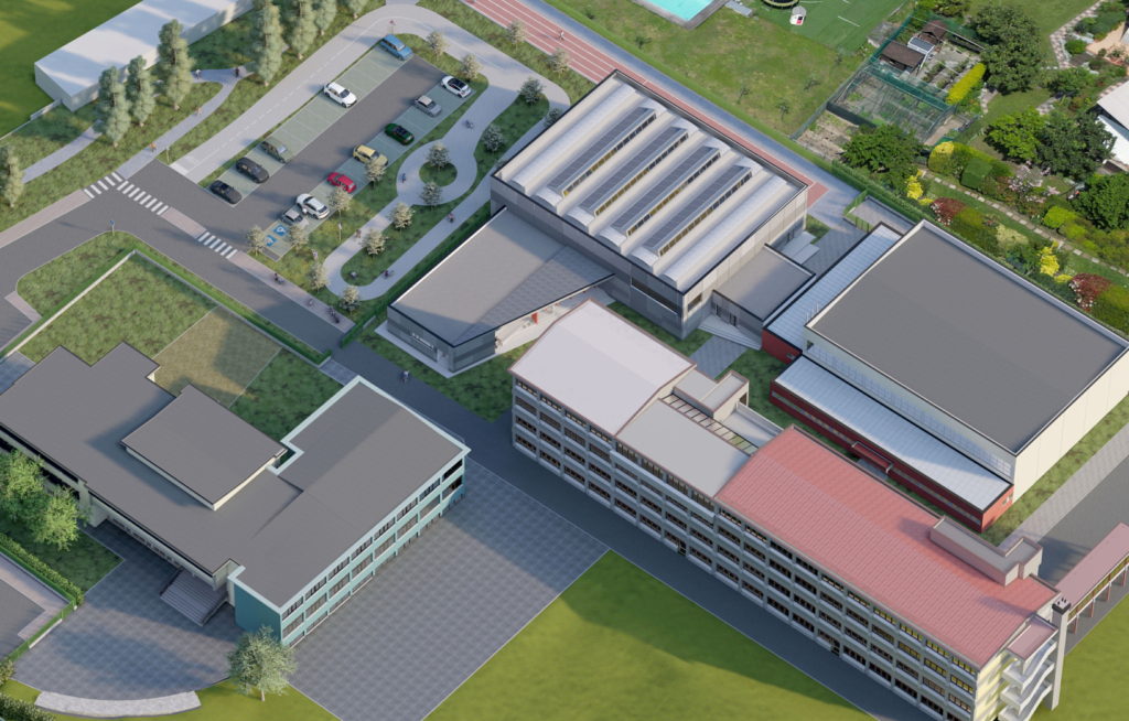 Rendering 2 Olivelli putelli PNRR e palestre scolastiche, protocolli d’intesa tra Provincia e Comuni di Verolanuova e Darfo Boario Terme