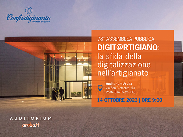 EVID FES assembleapubblica 2023 Confartigianato Imprese Bergamo La 78^ Assemblea Pubblica il 14 ottobre al Data Center di Aruba Spa