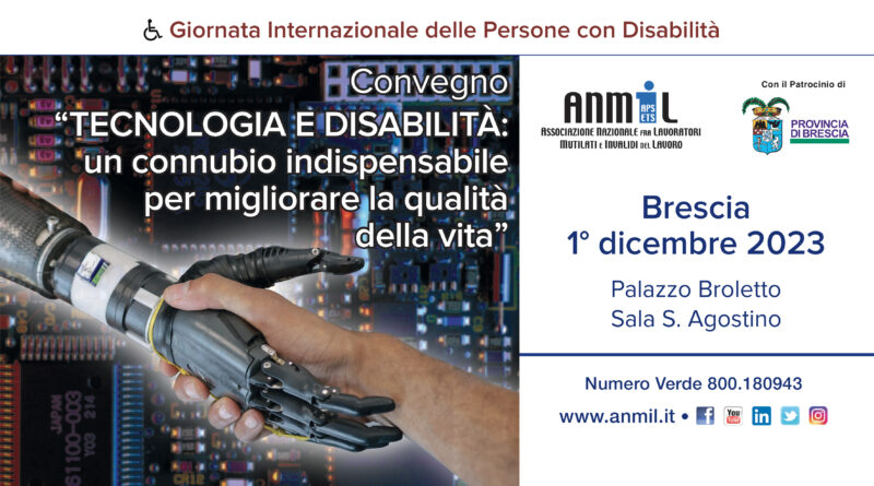 ANMIL E LA PROVINCIA DI BRESCIA PROMUOVONO LA RICERCA TECNOLOGICA SULLE PROTESI