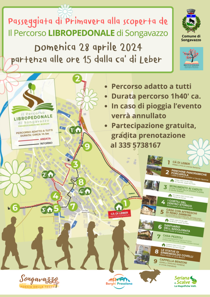 loca passeggiata Libropedonale Passeggiata di Primavera alla scoperta de Il Percorso Libropedonale di Songavazzo