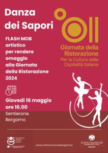 Bergamo lancia il flash mob il 16 maggio con la Danza dei sapori sul Sentierone