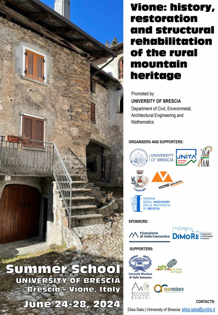 Vione: history, restoration and structural rehabilitation of the rural mountain heritage