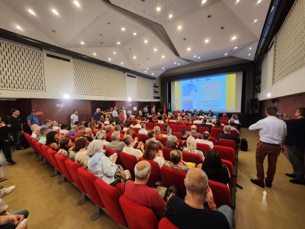 Attivo unitario regionale sanita privata e RSA a Milano 11 luglio Sanità privata e RSA, sciopero nazionale il 23 settembre