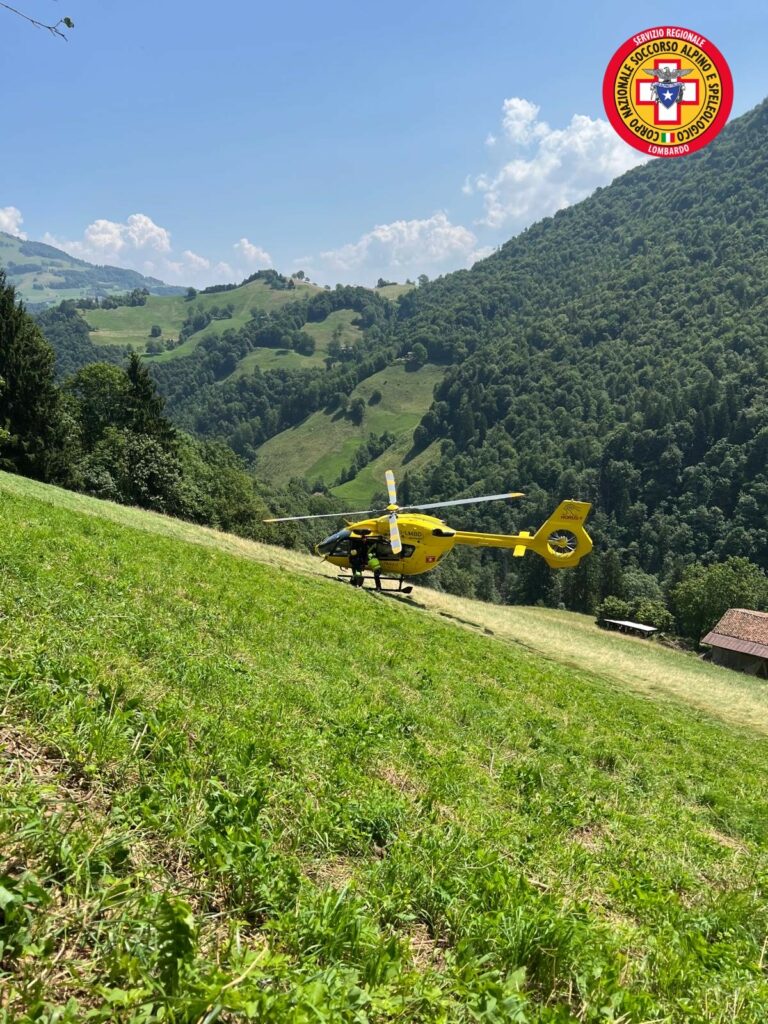 IMG 9177 Infortunio nel bosco: intervento del Soccorso Alpino e Elisoccorso