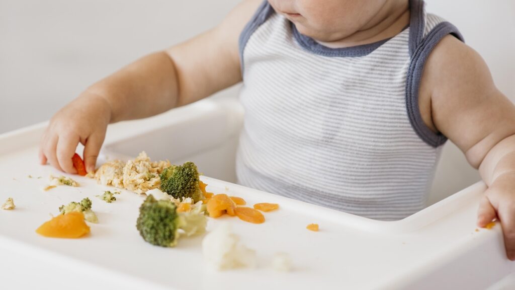 cute baby boy highchair choosing what eat 2 cute baby boy highchair choosing what eat 2