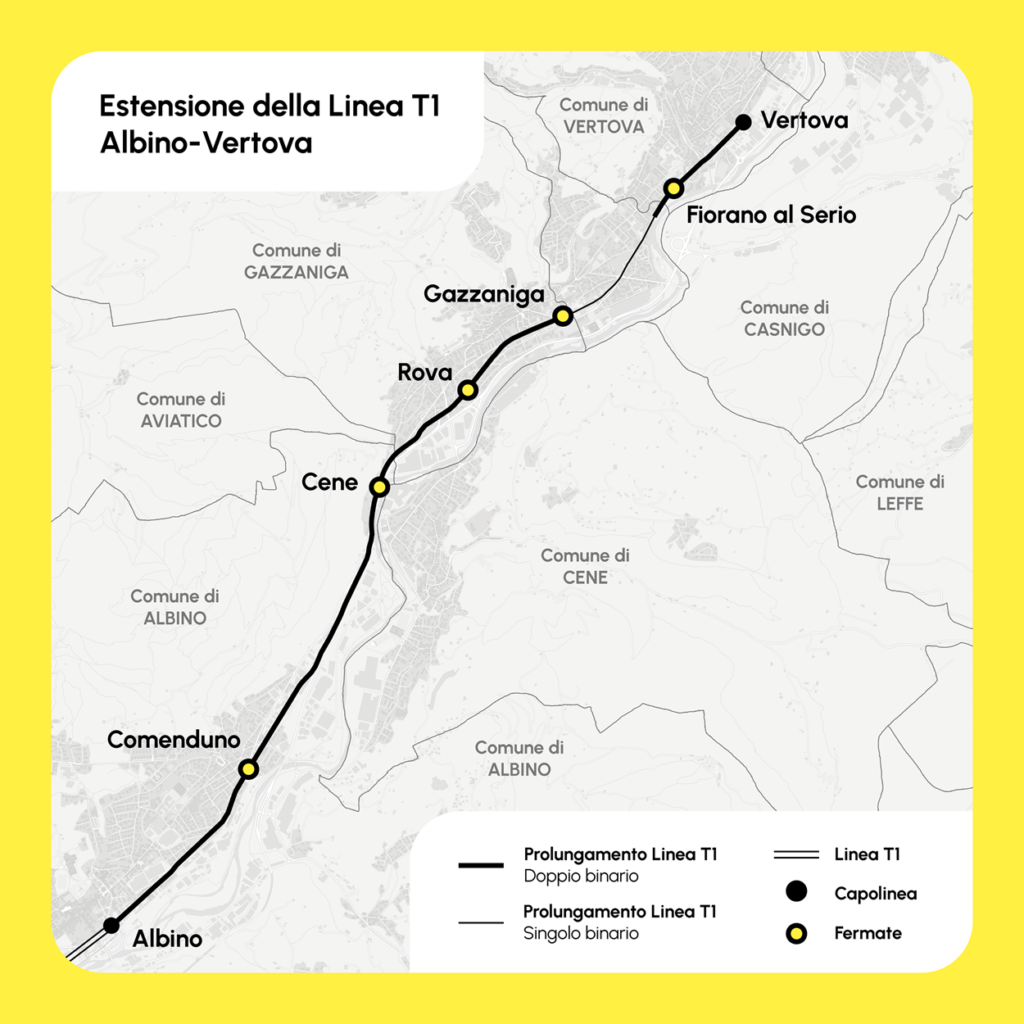 Estensione Linea T1 Albino Vertova Estensione Linea T1 Albino Vertova