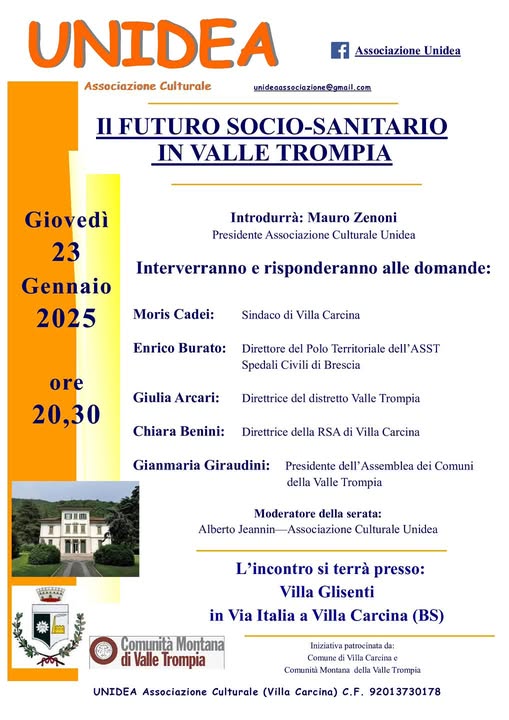 Villa Carcina incontro sul futuro socio sanitario in Valle Trompia Villa Carcina incontro sul futuro socio sanitario in Valle Trompia