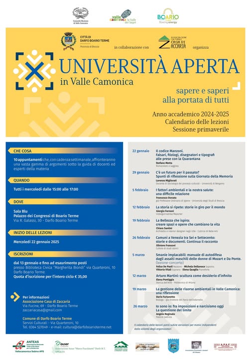 universita aperta Valle Camonica universita aperta Valle Camonica