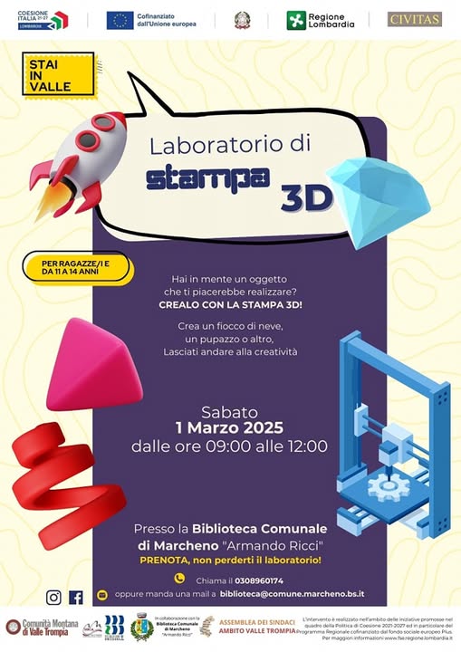 laboratorio di stampa 3d