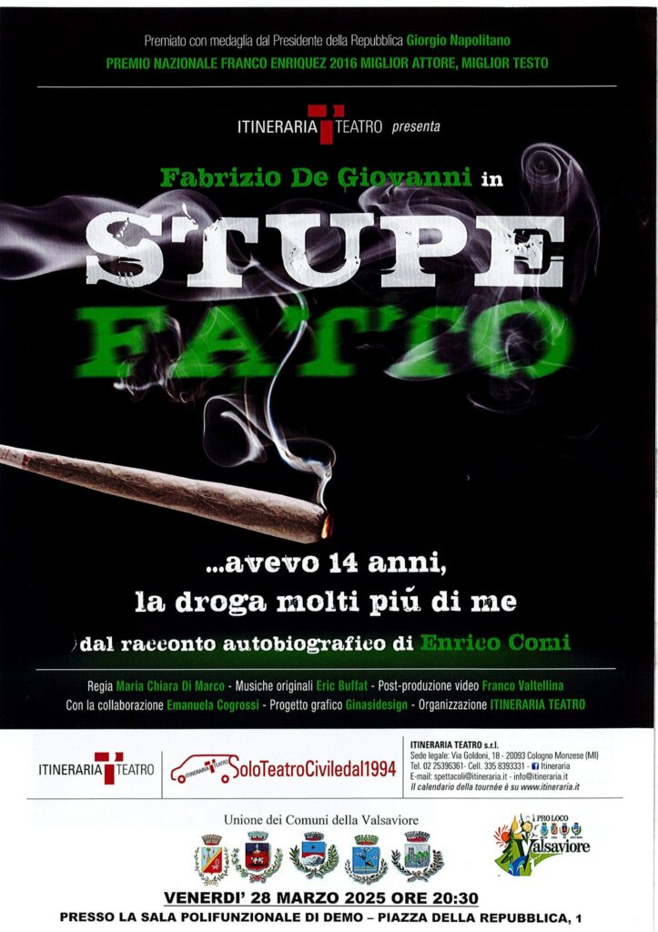 Stupefatto avevo 14 anni la droga molti piu di me Stupefatto avevo 14 anni la droga molti piu di me