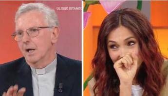 Don Bruno gaffe e risate a La volta buona Caterina Balivo lo salva cosi