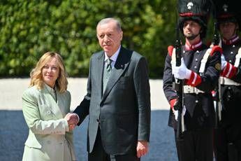 Italia Turchia Erdogan a Villa Pamphili per vertice con Meloni Italia Turchia Erdogan a Villa Pamphili per vertice con Meloni