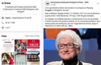 E morta Teresa Vergalli addio alla partigiana Anuska