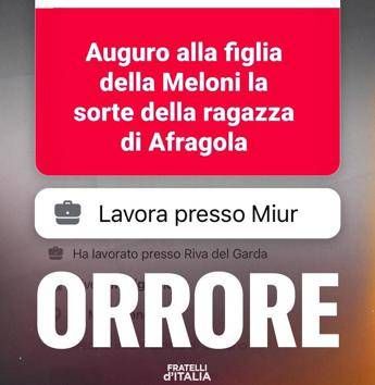 FdI denuncia Augurano a figlia Meloni sorte ragazza Afragola orrore FdI denuncia Augurano a figlia Meloni sorte ragazza Afragola orrore