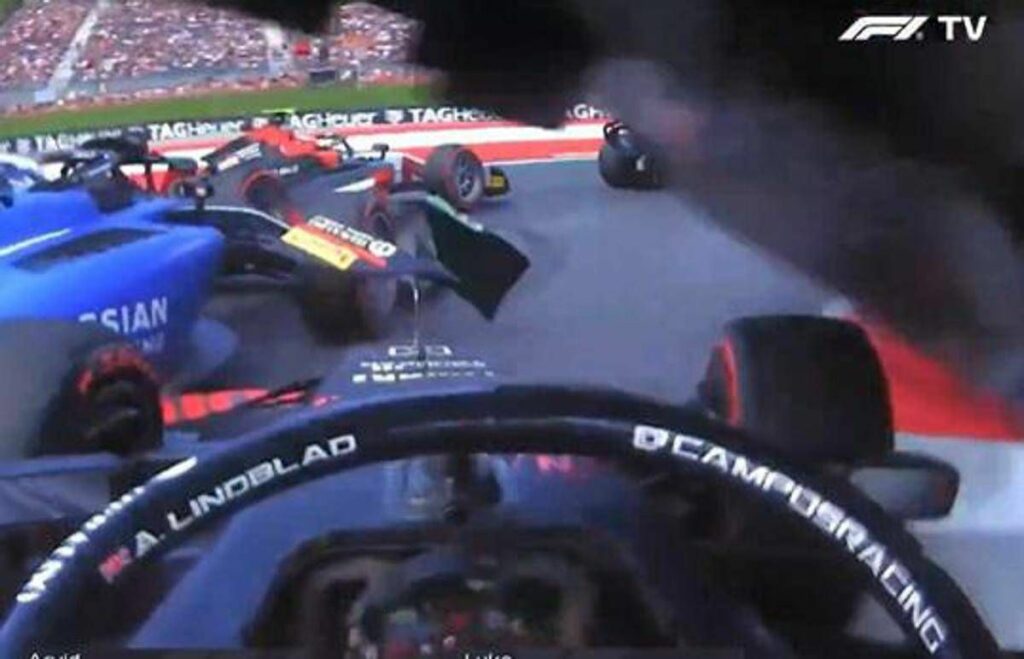 Incidente in Formula 2 Austria paura per Meguetounif si ribalta due volte Video