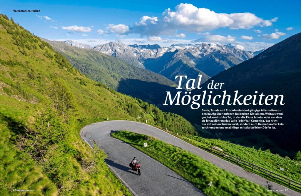Bienno incanta anche la Germania il borgo protagonista sulla rivista Motorrad