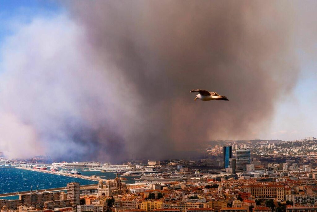 Francia maxi incendio raggiunge Marsiglia chiuso aeroporto