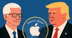 Apple regala a Trump una targa in oro 24k e vetro americano
