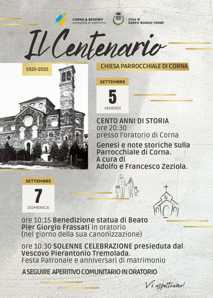 Corna celebra i 100 anni della Chiesa Parrocchiale