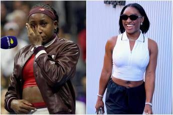 Gauff piange in campo agli Us Open poi incontra Biles Gauff piange in campo agli Us Open poi incontra Biles