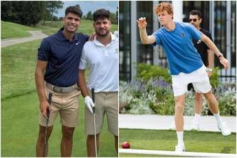 Non solo tennis a Cincinnati Alcaraz gioca a golf Sinner a. bocce Non solo tennis a Cincinnati Alcaraz gioca a golf Sinner a. bocce